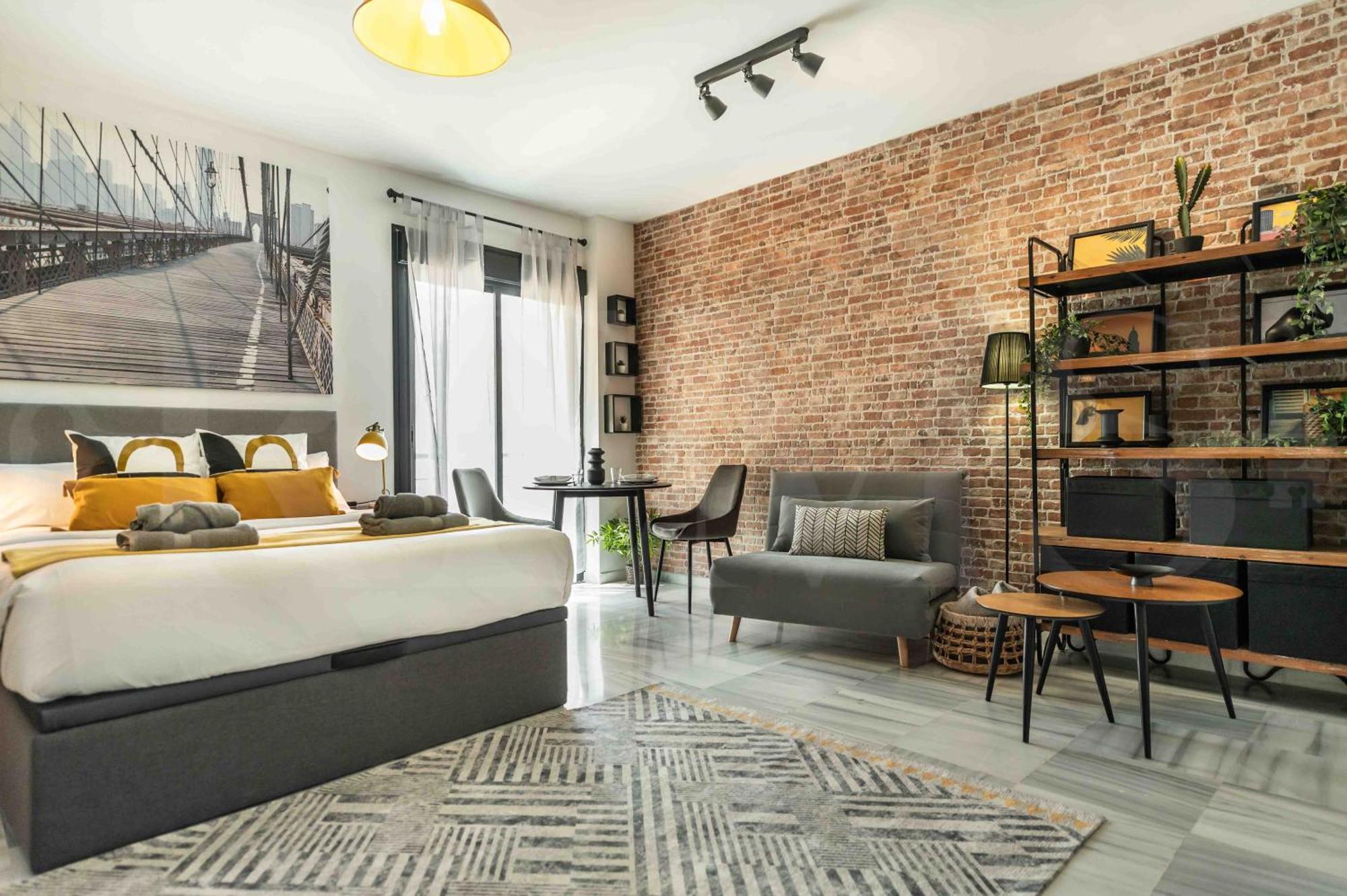 Modern Studio With Private Rooftop Terrace By Rems Málaga Buitenkant foto