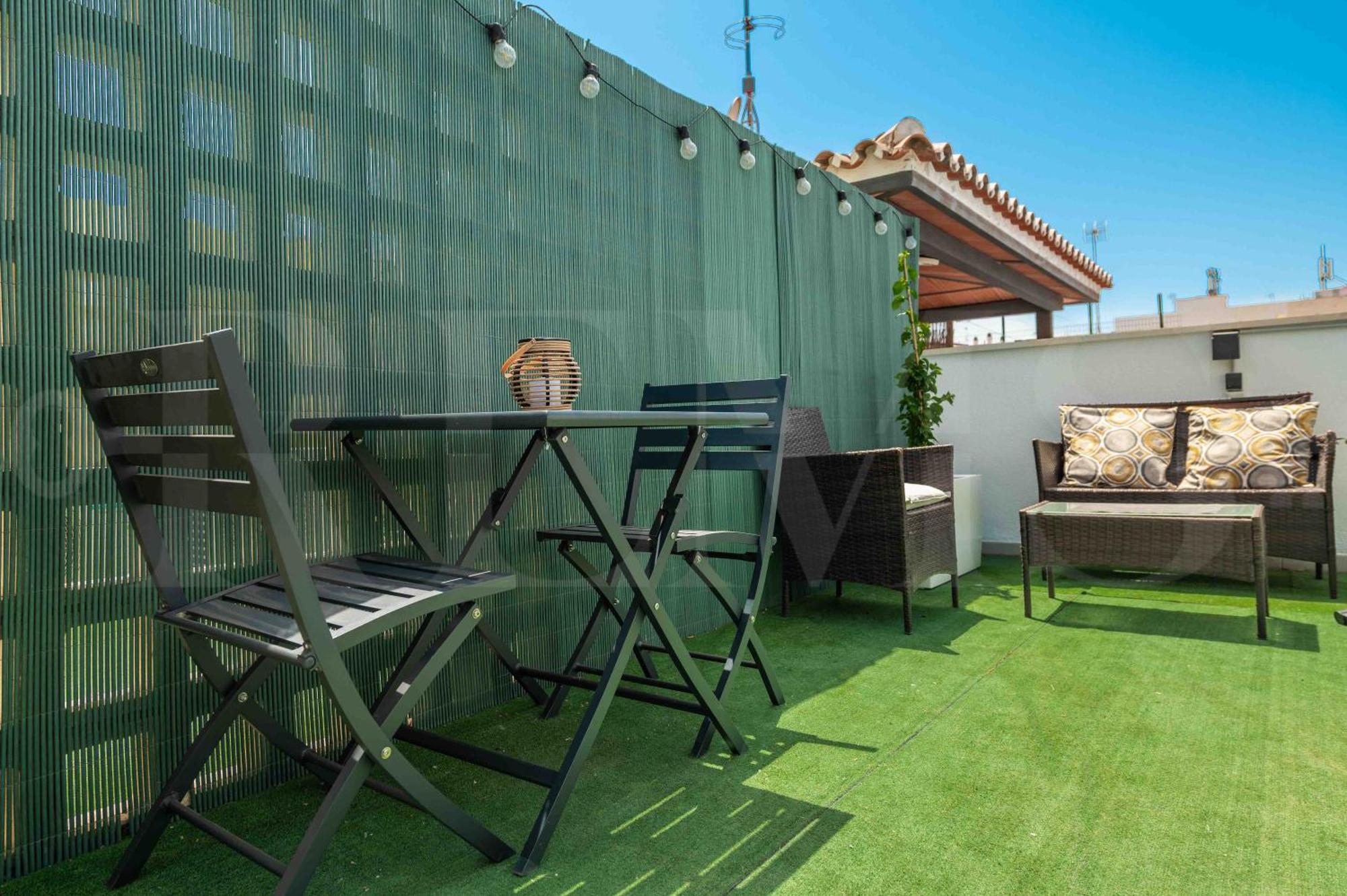 Modern Studio With Private Rooftop Terrace By Rems Málaga Buitenkant foto