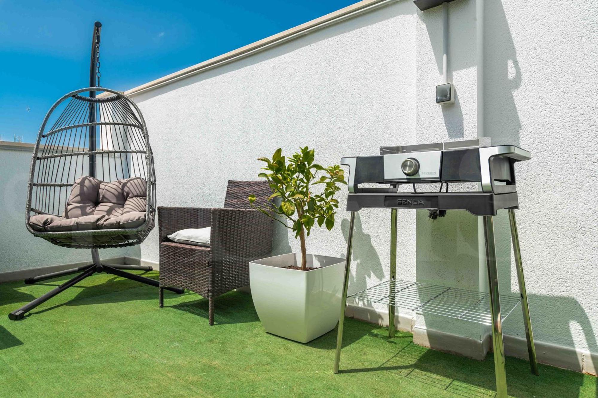 Modern Studio With Private Rooftop Terrace By Rems Málaga Buitenkant foto